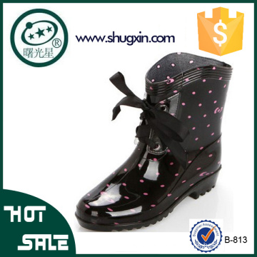 female high quality ankle wedge heel hong kong water-proof slip and oil resistant boots B-813